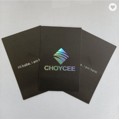 Wholesale custom holographic foil stamping thank you card postcard