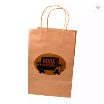 High Quality Environmental Friendly Customized Brown Kraft Paper Bags With Logo For Food Packaging / 1