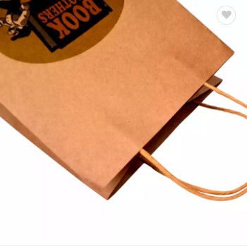 High Quality Environmental Friendly Customized Brown Kraft Paper Bags With Logo For Food Packaging / 2