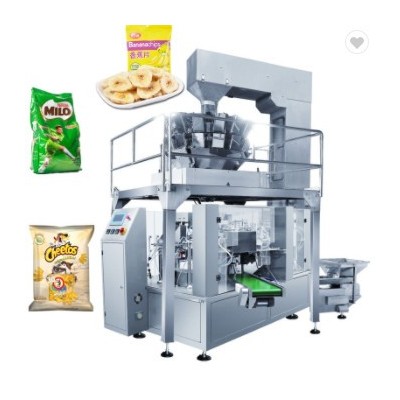 automatic weighing packing machine for banana chips potato chips chest nuts and coffee beans