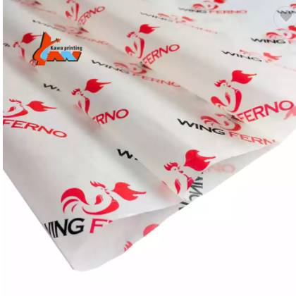 Food grade custom printed wrapping paper grease proof Wax paper for packaging / 3