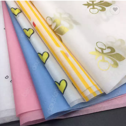 28gsm Custom Coloured branded names logo tissue paper printed wrapping paper for shoe clothes / 3