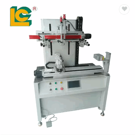 Hot selling PLC Servo and sensor system Cylindrical glass bottle screen printing machine curved oval / 1