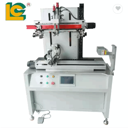 Hot selling PLC Servo and sensor system Cylindrical glass bottle screen printing machine curved oval / 3