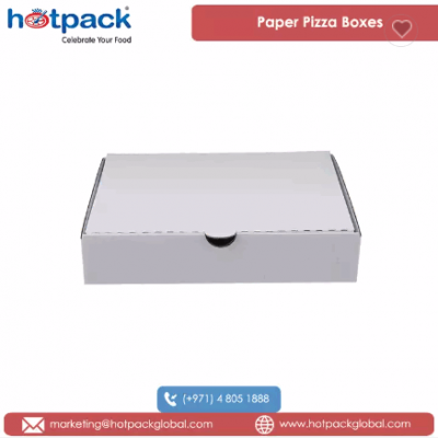 Professionals in Selling Takeaways Large Size White Color Recyclable Paper Pizza Boxes for Food Pack