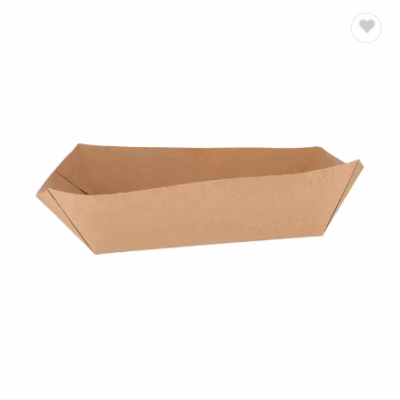 Recyclable Quality Large Size Kraft Paper Boat Trays FBB from UAE Origin for Food Packaging Dine-ins