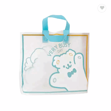 Eva Customized Portable Plastic Bag Frosted Translucent Portable Shopping Bag Gift Clothing Handbag / 1