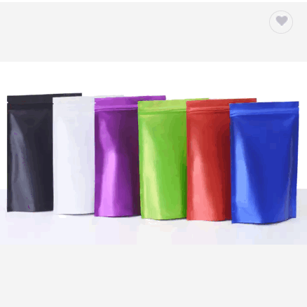Custom Matte Aluminium Ziplock Stand Up Pouch Metal Recycled Food Packaging Bag Mylar Zip Lock Stand / 4