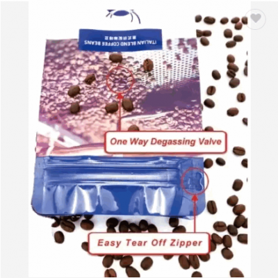 Wholesale packaging of confectionery snacks coffee biodegradable easy opening food grade zipper lock
