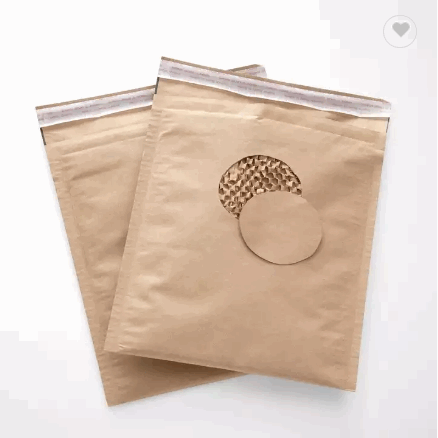 100% Recyclable Biodegradable Brown Expandable Mailer Paper Bag Honeycomb Express Bag Courier Mailin / 2