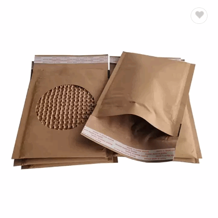 100% Recyclable Biodegradable Brown Expandable Mailer Paper Bag Honeycomb Express Bag Courier Mailin / 4