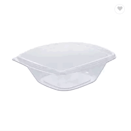 Disposable plastic salad bowl with lid / 5
