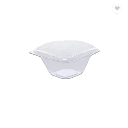 Disposable plastic salad bowl with lid / 2