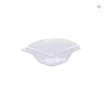 Disposable plastic salad bowl with lid / 1