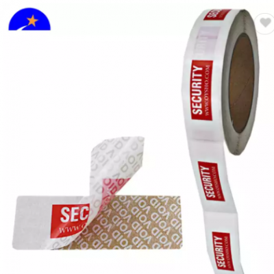 Solvent based acrylic Adhesive security void tape,yellow warranty security sticker VOID sticker labe