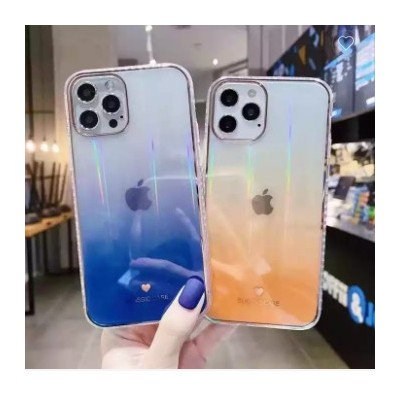 gradient back cover glitter laser color changing phone case for iphone 13 mini pro max