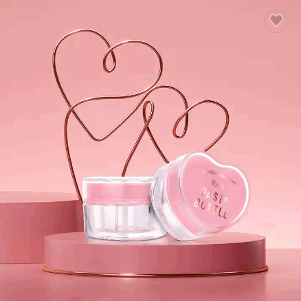 Luxury 5g 10g Cosmetic Plastic Acrylic Cream Jar with Pink Gold Screw Lids for Acrylic Powder Jars / 3