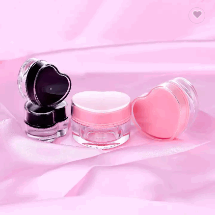 Luxury 5g 10g Cosmetic Plastic Acrylic Cream Jar with Pink Gold Screw Lids for Acrylic Powder Jars / 2
