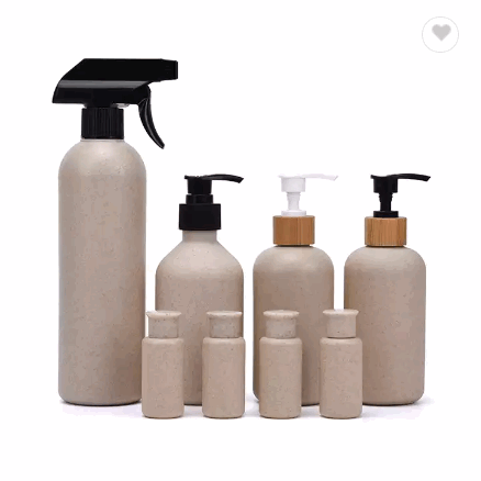 empty Shampoo and hair conditioner Bottle 30ml 100ml 250ml 300ml 400ml 500ml wheat straw plastic pum / 3