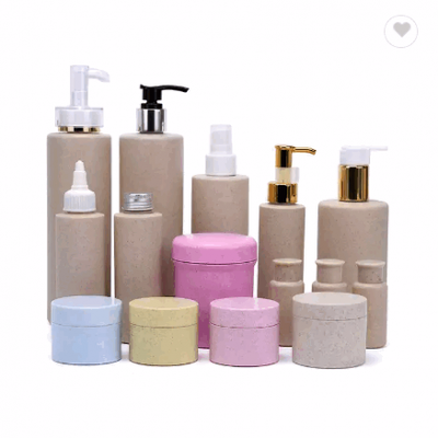 empty Shampoo and hair conditioner Bottle 30ml 100ml 250ml 300ml 400ml 500ml wheat straw plastic pum