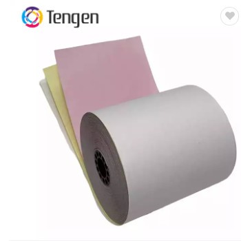 China Manufacturer Wholesale 100% Virgin Wood Pulp 48-80 Gsm Carbonless 3 Ply NCR Paper Roll / 3
