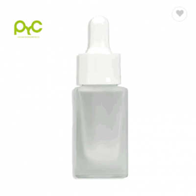 Wholesale Price 10ml 15ml Transparent Square Cosmetics Glass Bottle With Dropper