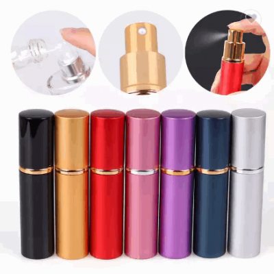 10ml high-grade cylinder lipstick-shaped anodized Aluminum Glass perfume bottles spray bottles cosme