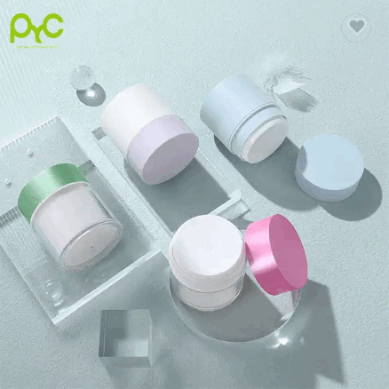 Hot Sale White Plastic Airless Pump Acrylic Vacuum Cream Jar Cylinder Round Small Cosmetic Jar / 2