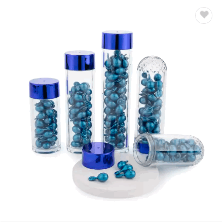 Wholesale 50ml 80ml 100ml 55ml 75ml PET plastic transparent round bottom essence capsule pill bottle / 5