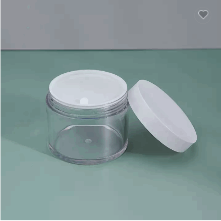 30g 50g 100g150g 200g 250g Cosmetic round shape transparent cream jar with white lid / 5