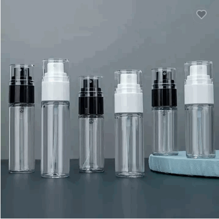 2021 empty cosmetic containers plastic 30ml pump pressure spray bottle clear pet bottles / 5