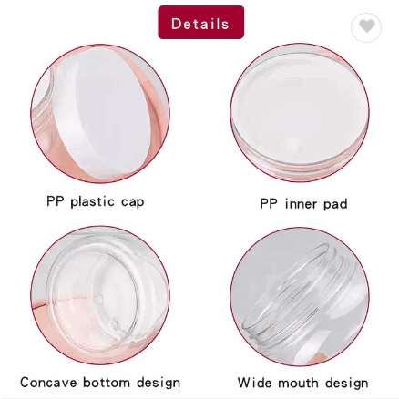 Custom Logo 5oz 8oz Body Scrub Face Hair Body Butter Jar 150g 200g 250g PET Plastic Cosmetic Jar / 4