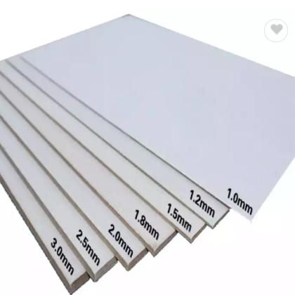 Factory supplier white cardboard in roll cardboard sheet white 2mm gray white cardboard sheet / 1