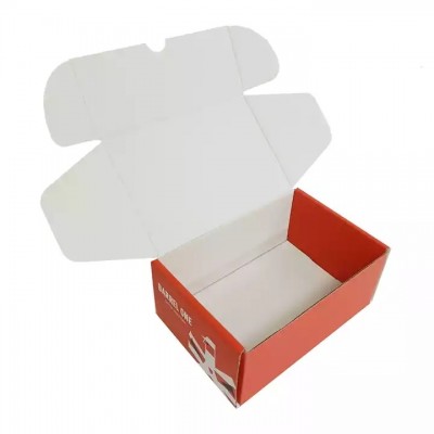 Custom logo attractive red white mailer box cardboard packing boxes for shipping