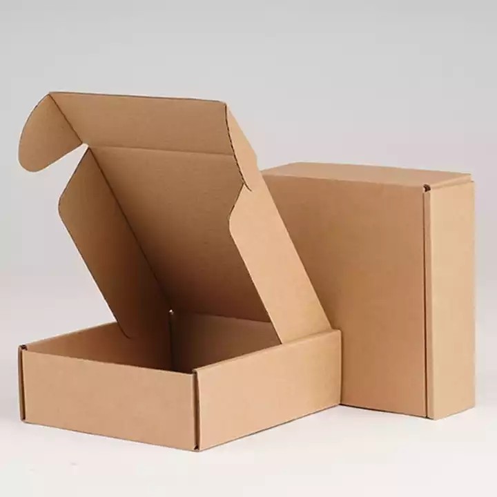 Ready To Ship Corrugated Box Customized logo Recycled Kraft Paper Packaging Mailer Shipping Box / 2