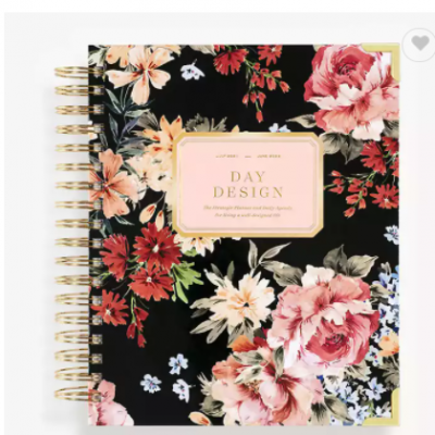 Custom 2023-2024 Floral Printed Spiral Daily Weekly Monthly Planner Women Workout Goal Agenda Notebo