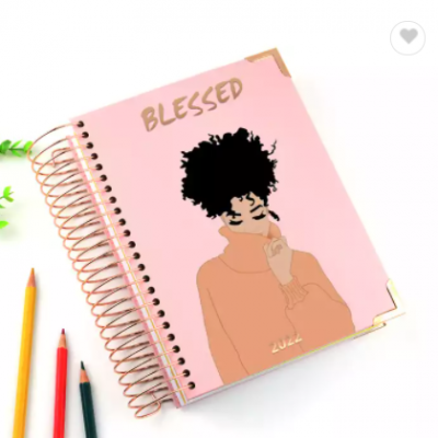 Custom 2023 Women Blessed Life Spiral Diary Journal Planner Self Love Motivation Agenda Book