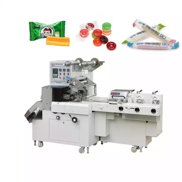 High Speed Automatic Small Candy Packing Machine Horizontal Wrapping Flowing Pack Soft / Hard Candy  / 1
