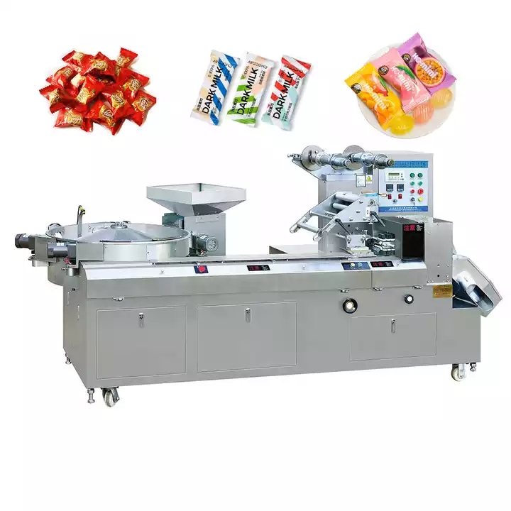 Soft toffee candy bar wrapping machine chocolate bean packing machine for sales / 1