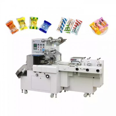 Automatic square toffee candy wrapping machine chocolate bean packing machine