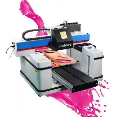 MiniA1 A2 A2+ uv flatbed printer 6060 UV Printer Direct Image Printing Machine three xp600 head For 
