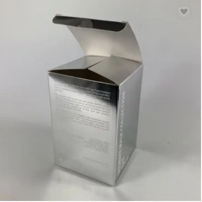 Custom design printing paper material beautiful silver card cosmetic boxes packaging for cream jar