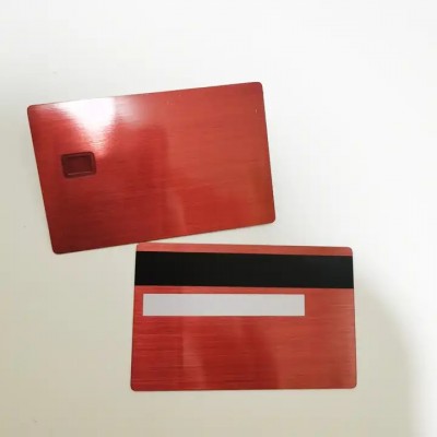 Factory Wholesale Stock 4442 Chip Slot Blank Metal Credit card with Magnetic Stripe