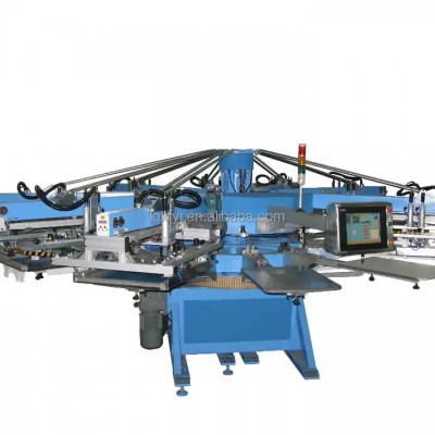 automatic 6 colour 12 stations t shirt silk printing machine for sale