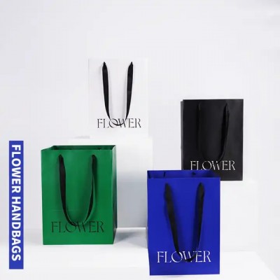 Paper Flower Bags with Handle Florist Shop Packaging Supplies Rectangle Perfect Bouquet Bag