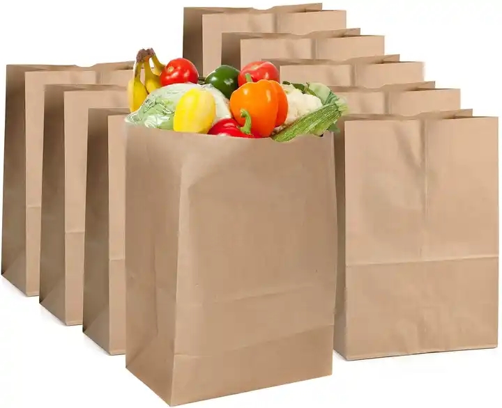 BSS Kraft Paper Bag Easy To Carry with Strong Grip Shopping And Multi Use Delivery or take out order / 1