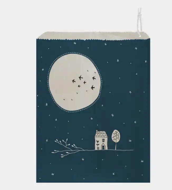 Moon and sky Paper printed Gift Bags, Gift Wrapping, Paper Bags / 1
