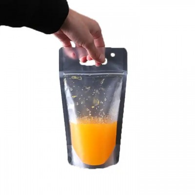 500ml Stand-up Bottom Gusset Plastic Drinking Pouches Beverage Bags