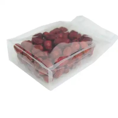 Food Grade Clear Transparent Side Gusset Sealed Transparent Flat Bottom Packaging Bag