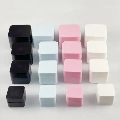 Empty Square Face Cream Plastic Jars 5g 10g 20g 30g 50g Pink Blue Black White Cosmetic Package Jar